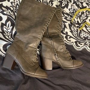 Torrid knee high lace up boots